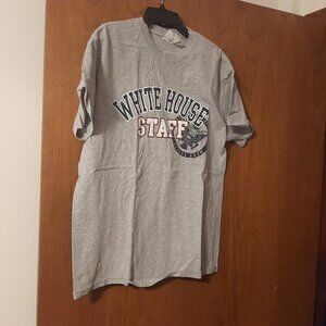 NEW ! White House Staff With Logo T Shirt Gray Size M
